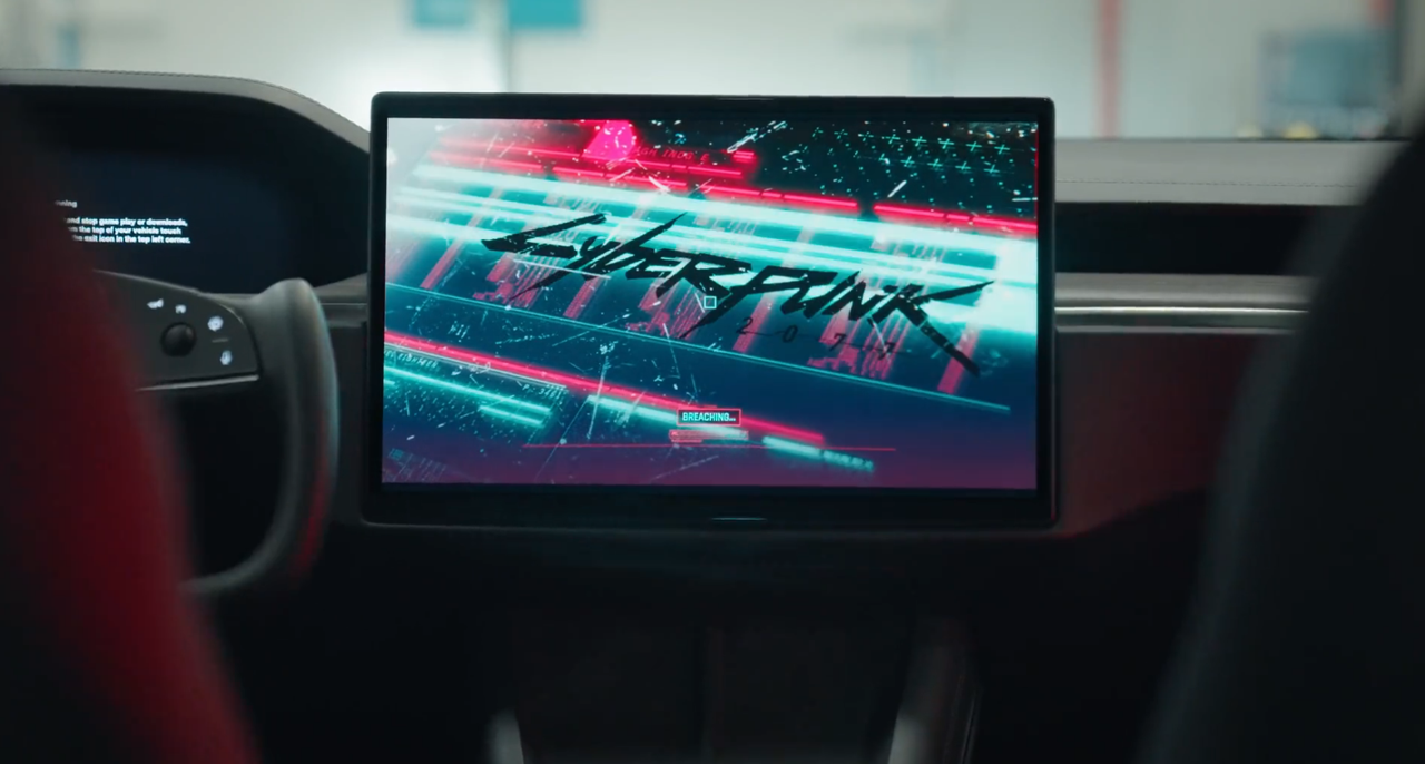Tesla Model X dan S Terima Integrasi Steam - Cyberpunk 2077